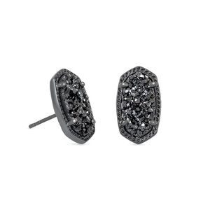 Kendra Scott black drusy stud earrings